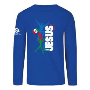 Playera Unisex- 100% algodón manga larga color azul rey