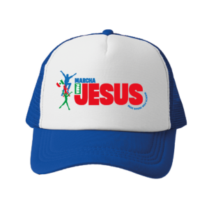 GORRA de malla blanco con azul